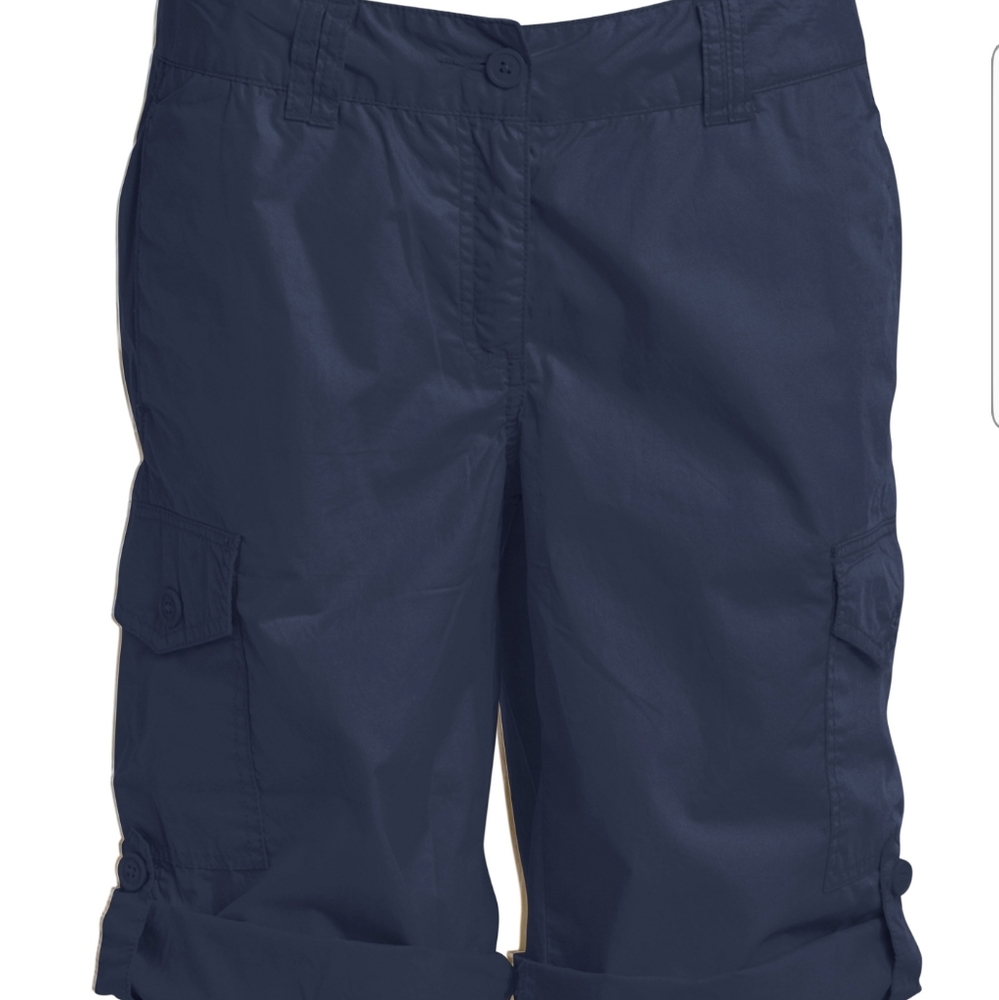 Blue cargo shorts
